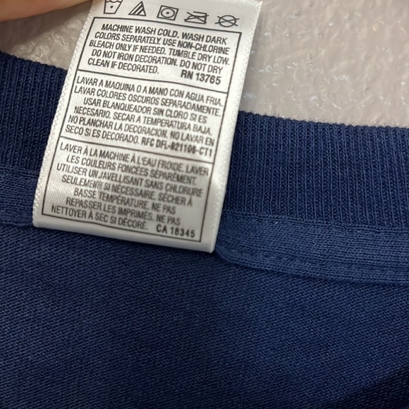 Fruit of the Loom Heavy Cotton Embroidered Bahamas Blue Tee Shirt Large Blue - Picture 6 of 7